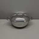 Tramontina Utsava Tri-Ply Clad Stainless Steel 4-Quart Kadai with Lid and Ceramic Non Stick Interior, Induction-Ready Large Kadhai Pot for Indian Cooking