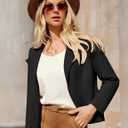 GRACE KARIN Womens Cropped Knit Sweater Blazer, Oversized Open Front Jackets 2026 Spring, Laple Cardigans Dressy Casual (Black)