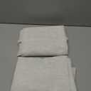 H.VERSAILTEX Natural Linen Sheer Curtains Flax Linen Blended Curtain Panels Living Room, Nickel Grommet Semitransparent Semi-Sheer Soft Privacy Drapes, Natural, 84 inches Long 2 Panels