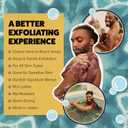 GOSHI Exfoliating Shower Towel - Rip-Resistant Exfoliating Washcloth for All Skin Types - Brick Red - Made in Japan