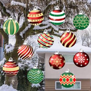 BBTO 12 Pcs Christmas Candy Yard Hanging Ornaments Outdoor 8 x 8 Inch Hanging Candy Cane Yard Decorations Christmas Peppermint Candies Lawn Ornaments for Outdoor Xmas Party Decorations(Classic Style)