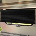 RV Blinds for Camper Windows, Camper Replacement Blinds, Privacy Protection, RV Window Shades for RV, Camper, Travel Trailer, Black (17" W x 24" L)