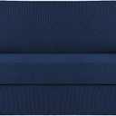 Turquoize Stretch Sofa Slipcover 2 Pieces Sofa Cover Couch Cover for 3 Cushion Couch Washable Furniture Protector Covers with Elastic Bottom Feature Thick Jacquard Fabric (Sofa, Navy)