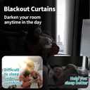 BGment White Blackout Curtains for Bedroom 63 Inch Length 2 Panels Set, Thermal Insulated Bedroom Curtains Soundproof Room Darkening Window Curtain Drapes, Each Grommet Curtains 42 Inch Wide