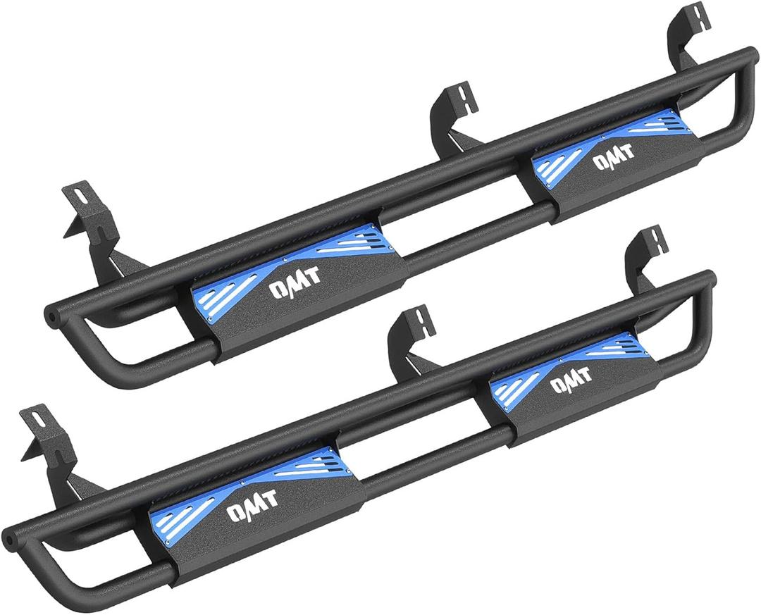 Running Boards Compatible with Toyota Tacoma Double Cab 2005-2023, 6.6" Side Steps with Paintable Step Plates, Heavy Duty Nerf Bar with Triple-Shield Anti-Corrosion Technology, Single Stair (80.0x 6.6 x 5.0 in.)