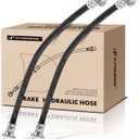 A-Premium Rear Driver and Passenger Brake Hydraulic Hose Compatible with Select Honda Models - Accord 2003 2004 2005 2006 2007 2.4L 3.0L, with Rear Drum Brake - Replace# 01466SDAA00(Pack of 2)