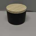 10oz Black Candle Tins with Metal and Wood Lids, 48 pcs  Empty Candle Containers, Black