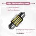 42PCS Interior Car LED Dome Light, Car Map Dome Trunk Cargo Door Courtesy License Plate Light 28mm 31mm 36mm 41mm T5 T10 6000K White Replacement Bulbs LED Bulb Kit - White