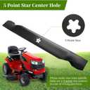 193957 Mower Blades Fit for AYP Craftsman 38" Deck, 138497 High Lift Blades Replace for Craftsman Hu sqvarna Pou LAN 134148 127842, Oregon 195-033, 2 Pack