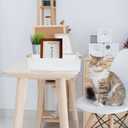 Small Storage Basket Wicker Baskets for Organizing with Handle Decorative Storage Bins for Countertop Toilet Paper Basket for Toilet Tank Top Small Baskets Set,White