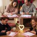 Eaasty 36 Pcs Valentines Party Games Card Valentine Letter Word Game Fun Interactive Word Building Games for Valentine's Day Party Gift Favors Fun Engaging Educational Activity
