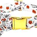Dog Collar, Halloween Dog Collar with Flower Pumpkin Pet Collar Puppy Collars Cute Pet Flower Adjustable Collar for Small Dogs (Small (Pack of 1))