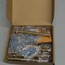 goldenwarm 10 Pack Brushed Brass Drawer Bar Handles Gold Dresser Hardware Kitchen Cupboard Handles 3-1/4in Gold Pulls - Modern Style T Bar Furniture Door Pulls, Stainless Steel