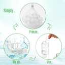 60 Pack Reusable White Plastic Square Ice Cubes, Filled with Purified Water, Includes 60 Pcs Reusable Ice Cubes, Transparent Box, Clip