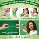 2 x St Patricks Day Accessories, St Patricks Day Silicone Bracelets, 24PCS Shamrock Rubber Bracelets Bulk St. Patrick's Day Party Favors Goodie Bag Stuffers Supplies Green Irish Wristbands