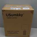 USumkky 20.5" White Modern Ceramic Bedside Lamp Set of 2 for Bedroom Decor Farmhouse Table Lamp for Living Room Office Dorm