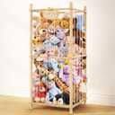 P-ZOONPE Stuffed Animal Storage, 36-inch Stuffed Animal Holder with Elastic Bands and Sign, Large Capacity Toy Organizer Storage Cage for Toddler Room, Playroom, Bedroom