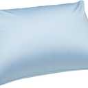 Microbead Throw Pillow Bedding Neck Pillows with Removable Cover, 16" x 12" Bed and Couch Decorative Pillow for Home Sofa Bedroom Fun Colors Support. Silky, Comfortable (Light Cyan)