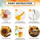 GUMONE Paint by Numbers Kit for Adults,Easy Acrylic on Canvas 16x20 inch with Paints and Brushes,Paint by Numbers Landscape Cat for Home Wall Decor (Flower Room Cat)