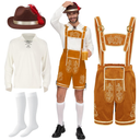 Spooktacular Creations Men’s German Bavarian Oktoberfest Costume Set, Beer Costume Hat for Adults Halloween and Beer Festival, M