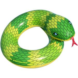 Swimline Snake Inflatable Pool Ring Yellow, Green, 32" x 28" x 16"