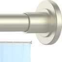 CorkLatta Brushed Nickel Shower Curtain Rod 31 to 80 Inch,1 Inch Diameter Adjustable Spring Tension Stainless Steel Telescoping Rod,Easy Install,No Rust
