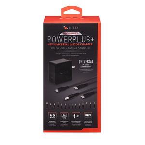 Helix Laptop Charger, 65W Universal, Powerplus+