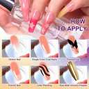 Gradient Painting Gel, 9 Colors Ombre Gel Nail Polish Nude Pink Almond Gary Sponging for Pigment Pat Aura Nails French Manicure Soak Off UV DIY Nail Art Nude Rose Chroma