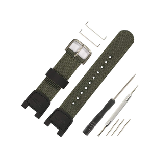 25mm Nylon strap Compatible with Casio SGW-100/SGW-200/GW-3000B/GW-3500B Leather watch band
