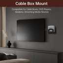 Cable Box Mount,Adjustable Wall Mount Holder for Small and Narrow Devices Like Cable Boxes,DVD Players,Modems,Streaming Media Devices and Other Media Players