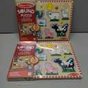 Melissa & Doug Farm Animals Sound Puzzle - Wooden Peg Puzzle 8 PCs with Sound Effects (Pack of 2)