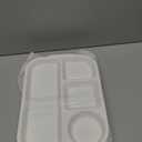 TOPZEA 4 Pack Divided Dinner Trays, Ceramic Serving Platter Dinner Plates with 4 Compartments Partition Fast Food Lunch Tray for Portion Control, Fondue Plates with Vinegar Sauce Dish