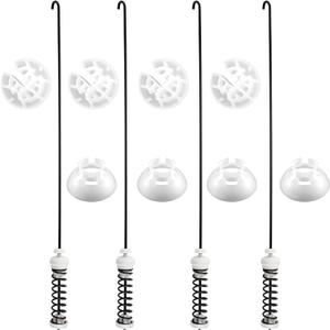 Updated W10780048 Washer Suspension Rod Kit 4pcs (23.6in) Compatible with Whirlpool Kenmore Amana Maytag Washing Machine WTW4800XQ1 WTW4800XQ2 ATW4675YQ1 WTW4800XQ4 MVWC200XW2 WTW4930XW1 by Funmit