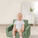 Toddle & Kids Chair,2-in-1 Soft Toddler Couches that Fold Out,Toddler Chairs Comfy 1-3 Years Old,Convertible Sofa to Lounge,Green, 21.8 inches x 16.1 inches x 16 inches