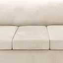 H.VERSAILTEX Sofa Cover 4 Piece T Cushion Sofa Slipcovers Couch Cover Furniture Protector Stretch T Cushion Sofa Covers for 3 Cushion Couch with 3 Individual T Cushion Covers, Ivory