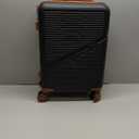 3-Piece Carry On Luggage Set 22x14x9 Airline Approved, 20 Inch Lightweight ABS Suitcases with Wheels and TSA Lock - Durable Waterproof Travel Suitcase Set (Black)