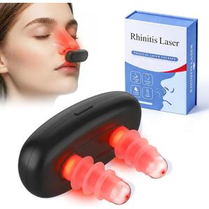 Red Light Nose Care Device, LED Nose Wellness Tool for Daily Nasal Comfort, USB Rechargeable Portable Design with 3 Light Modes & Auto Shut-Off, Lightweight, Black, 1PC