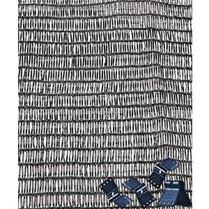 Roshad Black 30% Shade Cloth,10ft x 30ft Sunblock Fabric Cut Edge UV Resistant for Garden Plants Cover, Greenhouse, Barns Kennel, Patio, Tomatoes with Clips
