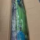 Dream On Me Baby Steps Baby Walker in Blue and Green, Adjustable Three Position Height Setting, Removable Tray, Easy to Fold and Store Baby Walker