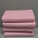 IMPROVIA Washable Underpads, Heavy Absorbency Reusable Incontinence Pads for Kids, Adults, Elderly, and Pets - Waterproof Protection Floor White & Pink (4 Pack - 34x36)