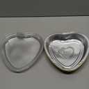 Patelai 25 Set 22.7 oz Valentine's Day Large Foil Heart Shaped Cake Pans with Lid Aluminum Heart Baking Cups Pan Dessert Baking Cups for Valentine Wedding Anniversary Graduation Party Supplies, Gold