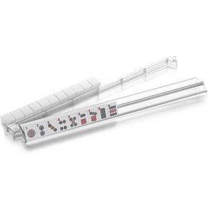 4PCS Mahjong Racks with Pushers,Clear Acrylic American Majiang Tile Racks,Imports Modern Mahjong Racks with Built-in Pushers (White)