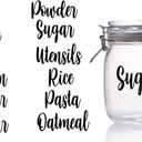 Thistle Brook Cottage Flour Coffee Sugar Tea Decal Stickers Labeling for Jars Kitchen Organization 10 Pack Canisters Pantry Label