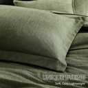 Monbix Queen Comforter Set - 7 Pieces Cationic Dyeing Olive Green Bed in a Bag Queen Bedding Sets with Comforter, Sheets, Pillowcases & Shams, Reversible Bedding Comforters Sets
