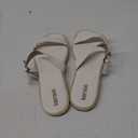 kensie Womens Faux Leather Toe Loop Strappy Sandals White 10 Medium 