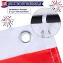Moukeren 1 Pack 2x30 ft Large Patriotic Bunting Decorations 4th of July American Flag Hanging Banner Red White Blue Bunting Banner for Independence Day Memorial Day Outdoor Yard Porch Garden