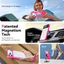 Stronger Magnetic & Shockproof for iPhone 17 Pro Case,Fit for MagSafe, with Screen Protector & Wrist Strap, Military-Grade Drop, Translucent Slim for iPhone 17 Pro Case, Hot Pink