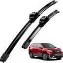 Compatible With Honda CR-V 5 4 6 3 2007-2025 Front Windshield Wipers Water Repellent in All-Seasons OEM Quality Set of 2 (Driver & Passenger Side) 26"+24"