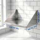 Large Stainless Steel Microwave Shelf, 18"x24" Heavy Duty Shelf, 18x24x11 inches