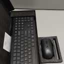 Wireless Keyboard and Mouse Combo, Silent FullSize Computer Keyboard with Calculator Button, 2400 DPI Mice, Quiet Click, Slim Cordless USB Set for Laptop PC Windows Mac  Black